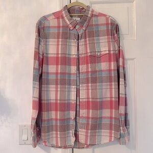 AE American Eagle Plaid Button Down Poplin Shirt